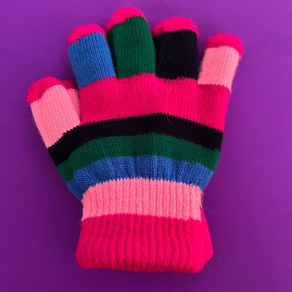 Youth girl’s multicolored gloves. Cute and bright colors!! 2 pairs. NWT. - Picture 9 of 11